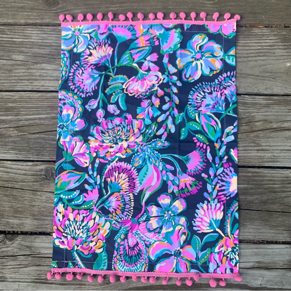 Lilly Pulitzer pink green blue yellow Guest Hand Towel She’s Got Sol